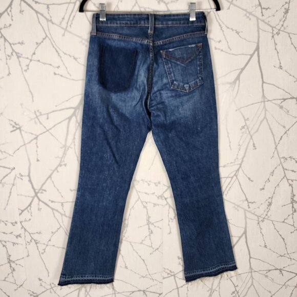 Derek Lam 10 Crosby Patchwork Gia Mid Rise Cropped Flare Jeans - Picture 3 of 10